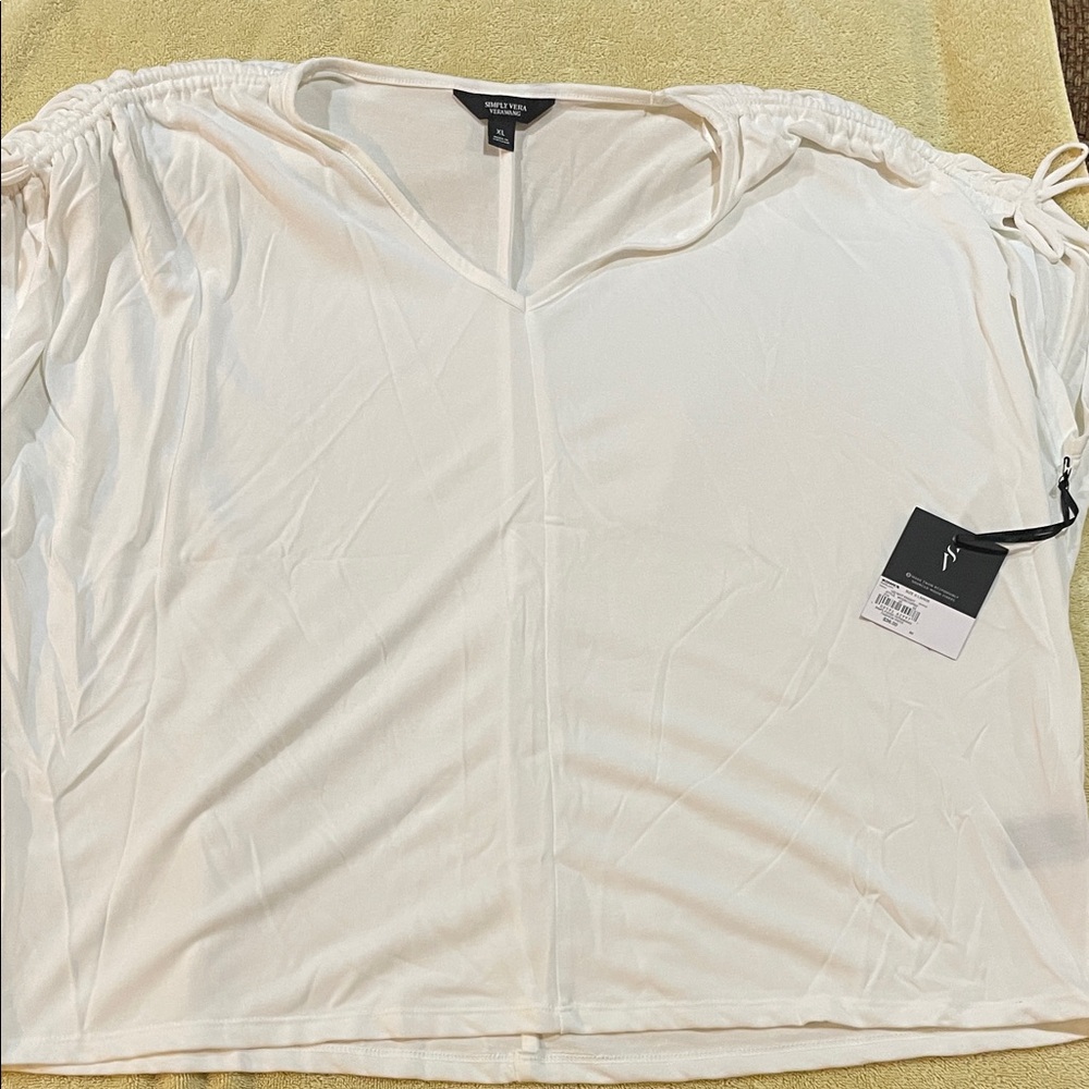 White V-Neck Blouse